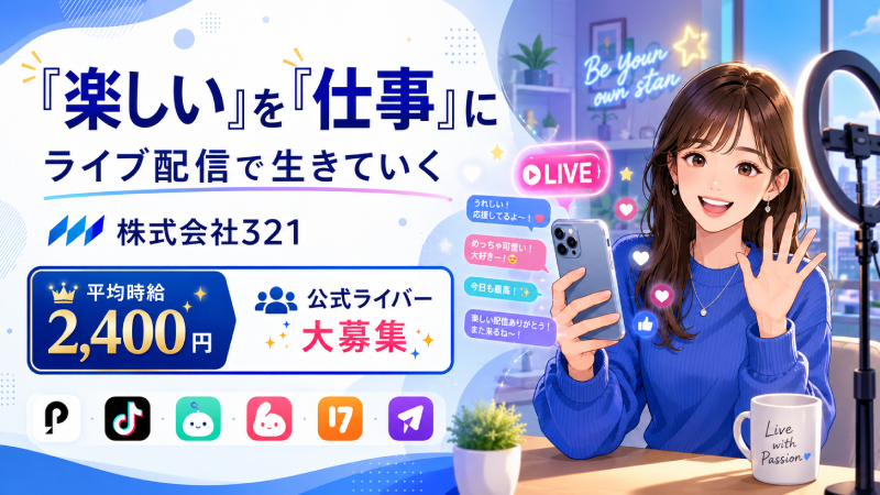 321ライバーの魅力を紹介するヘッダー画像